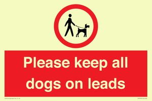 Please keep all dogs on leads